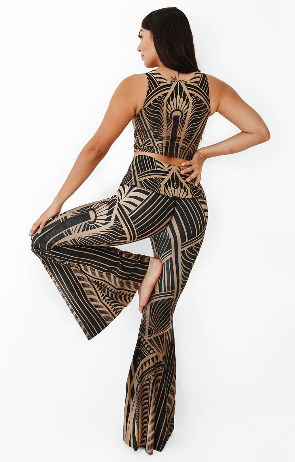 Elegant Empire Printed Bell Bottoms full