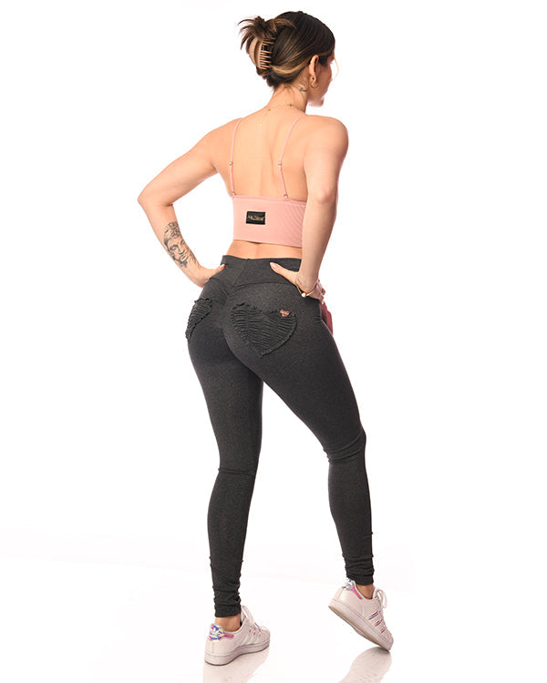 *Charcoal OG Love Butt* (Custom Leggings) by Shop GUILTY.