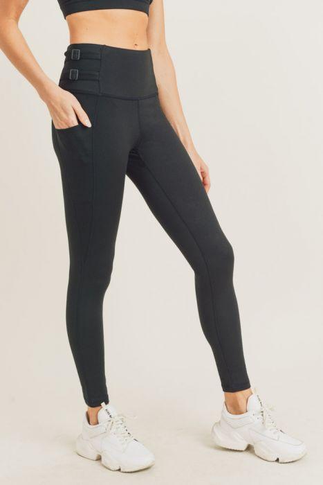 Leggings de cintura alta con correa de arnés