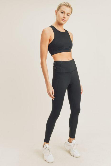 Leggings de cintura alta con correa de arnés