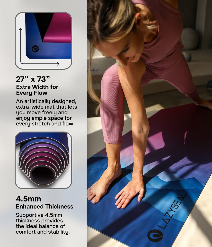 TeacherPro Designer Yoga Mat 4.5mm | Mountain Mirage by Lazy Seal