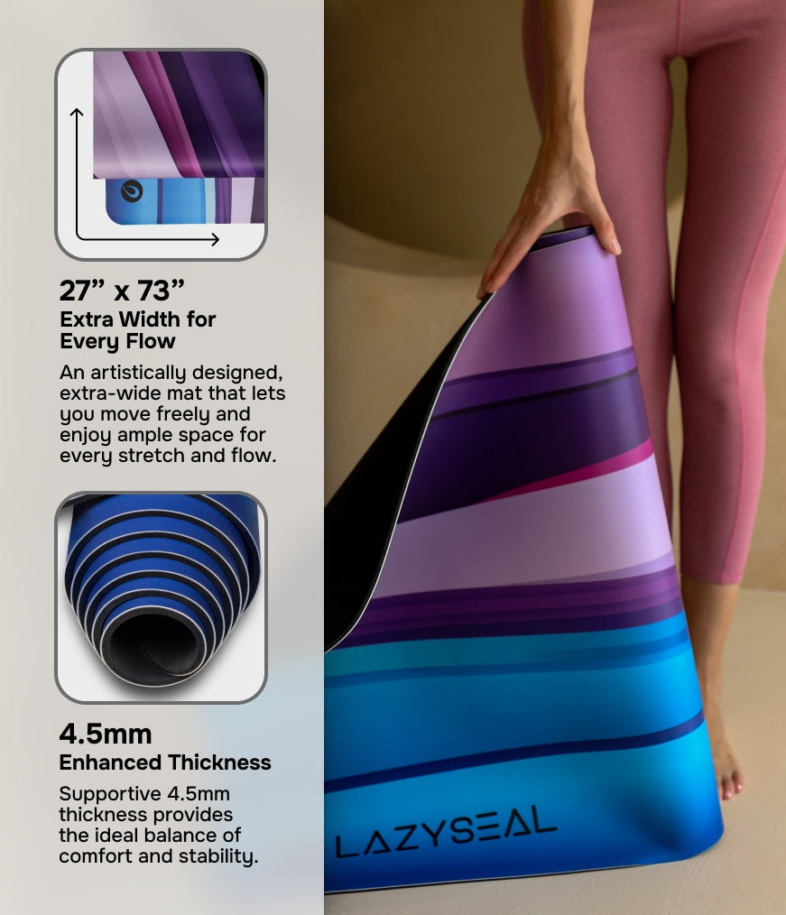 TeacherPro Designer Yoga Mat 4.5mm | Serene Currents by Lazy Seal