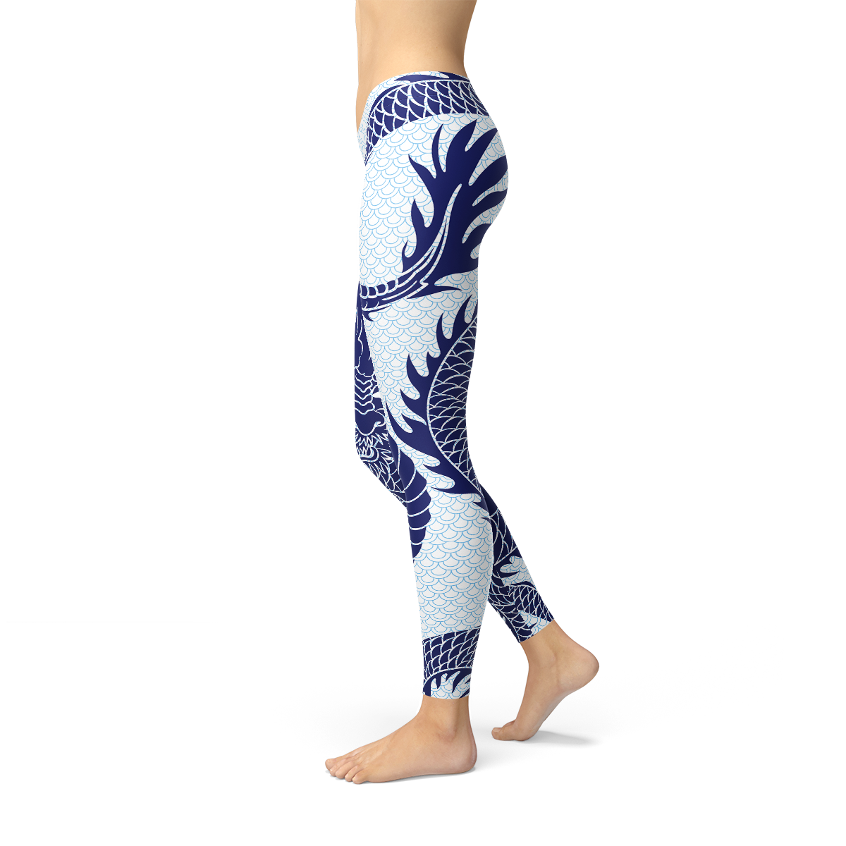Leggings de dragón japonés para mujer