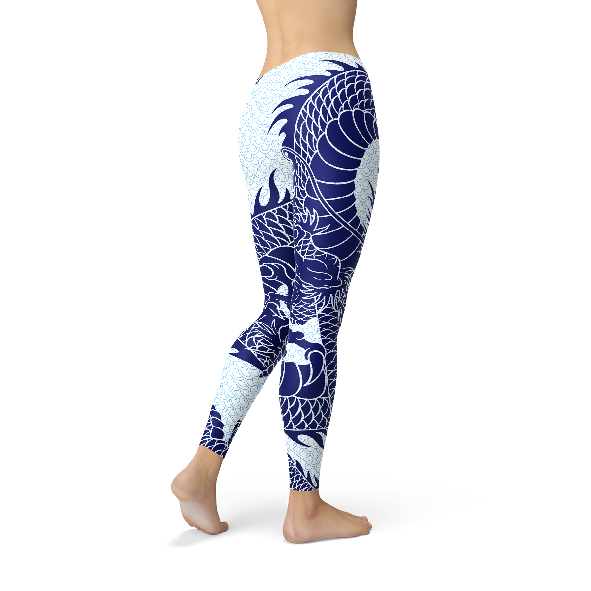 Leggings de dragón japonés para mujer