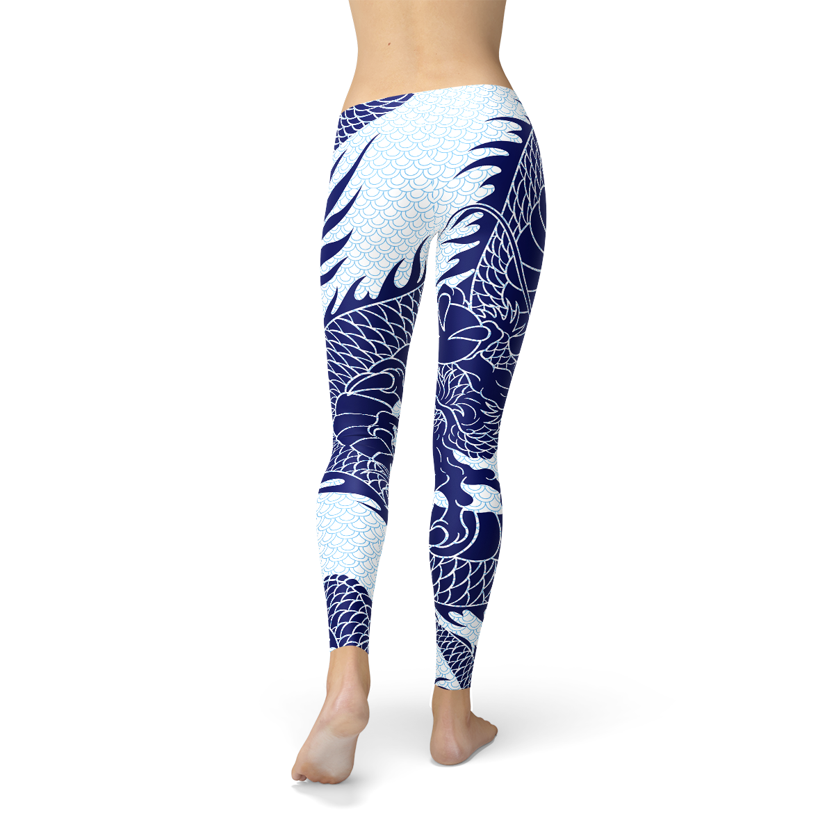 Leggings de dragón japonés para mujer