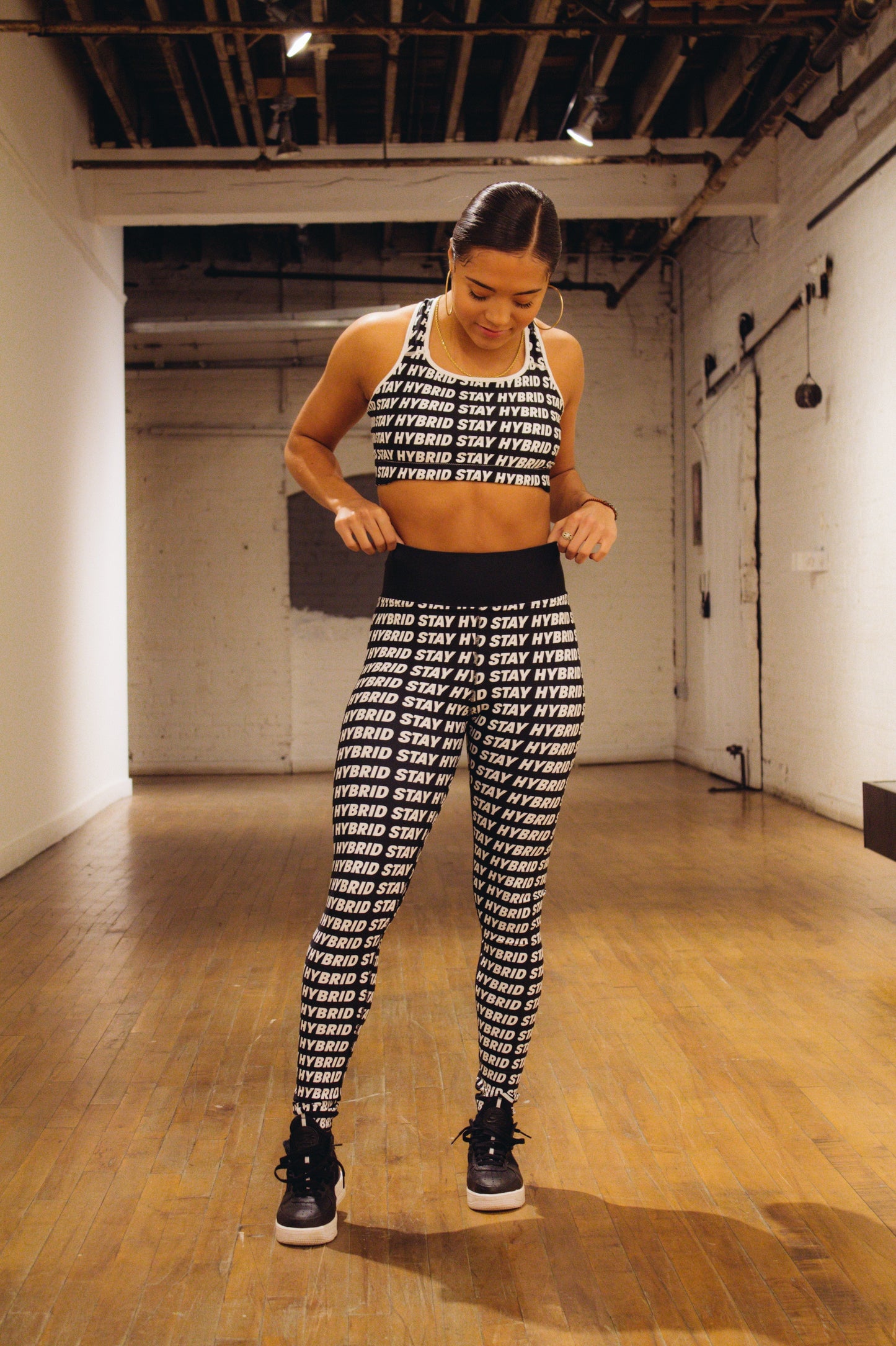 HYBRID NATION WOMEN SPORT FLEX LEGGINGS (BOLD) Women's Leggings Printful 
